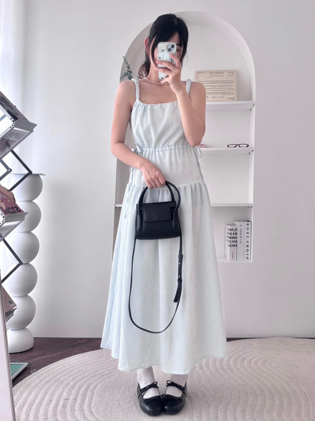 法朵Fado shop｜直紋縮腰綁帶吊帶洋 6715005 三色