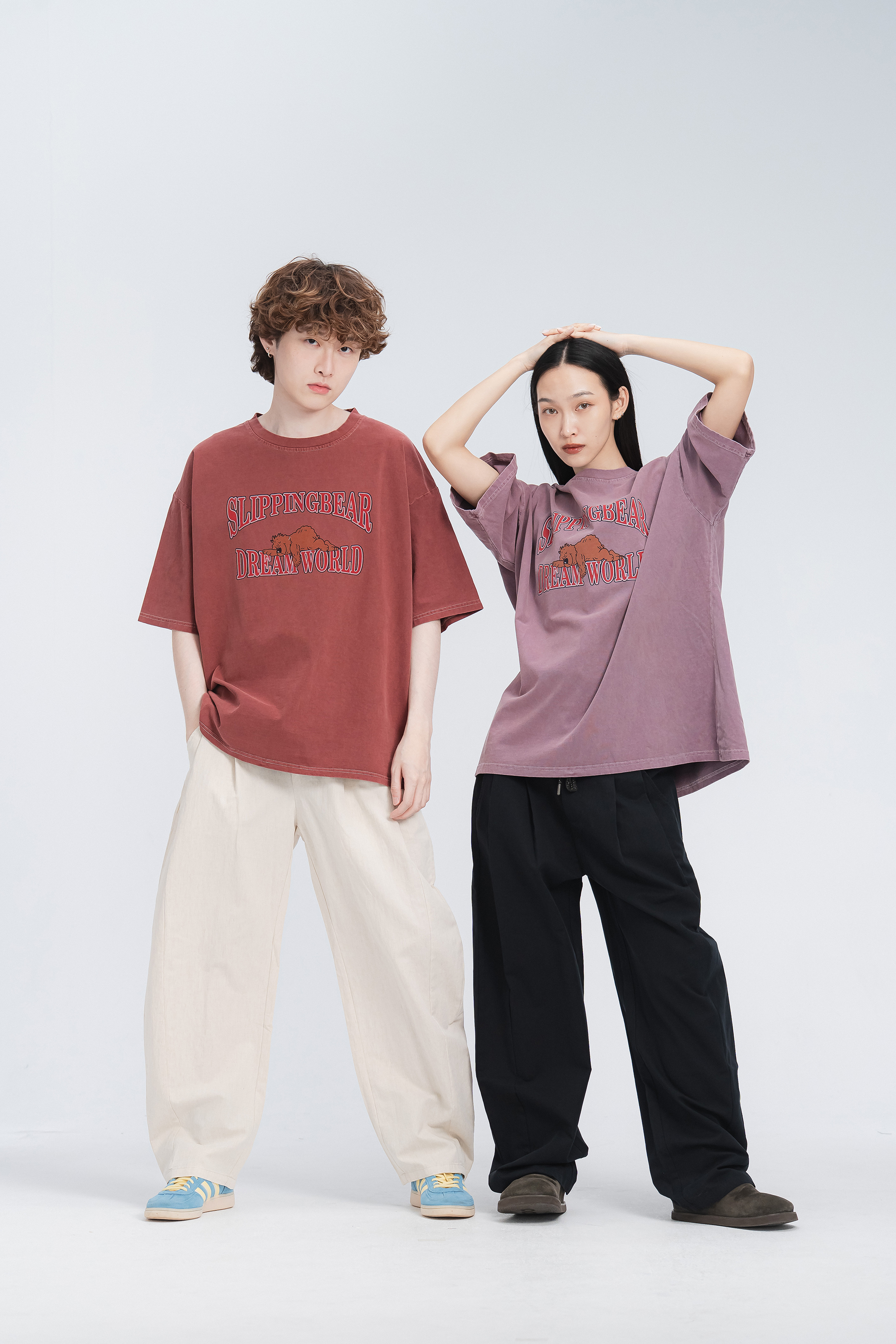 休閒棉麻綁帶直筒褲 2色