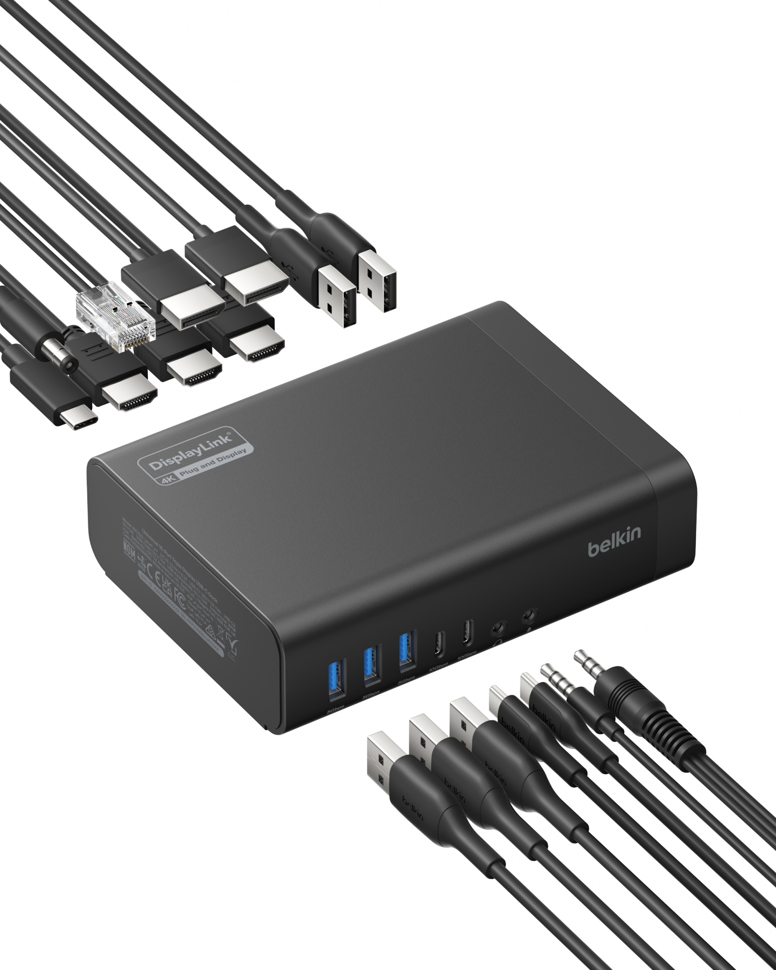 Connect USB-C 16合1 三螢幕顯示器擴展基座