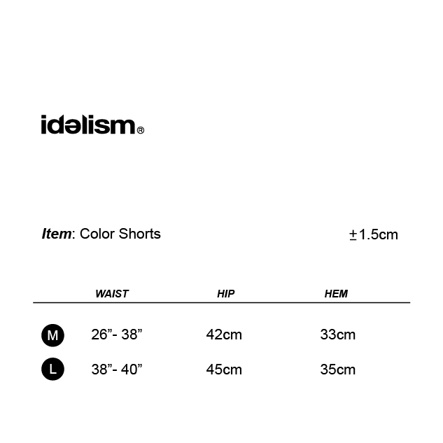 idealism IDE Color Shorts/撞色短褲【ID26010】