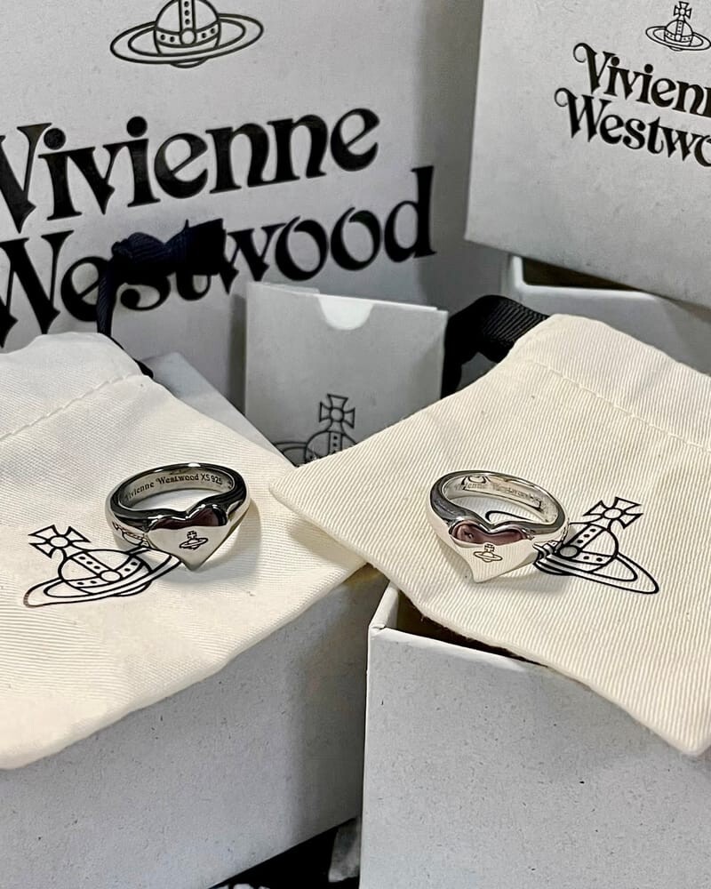 〈質感情侶戒💍〉Vivienne Westwood Heart Ring 925純銀心形戒指