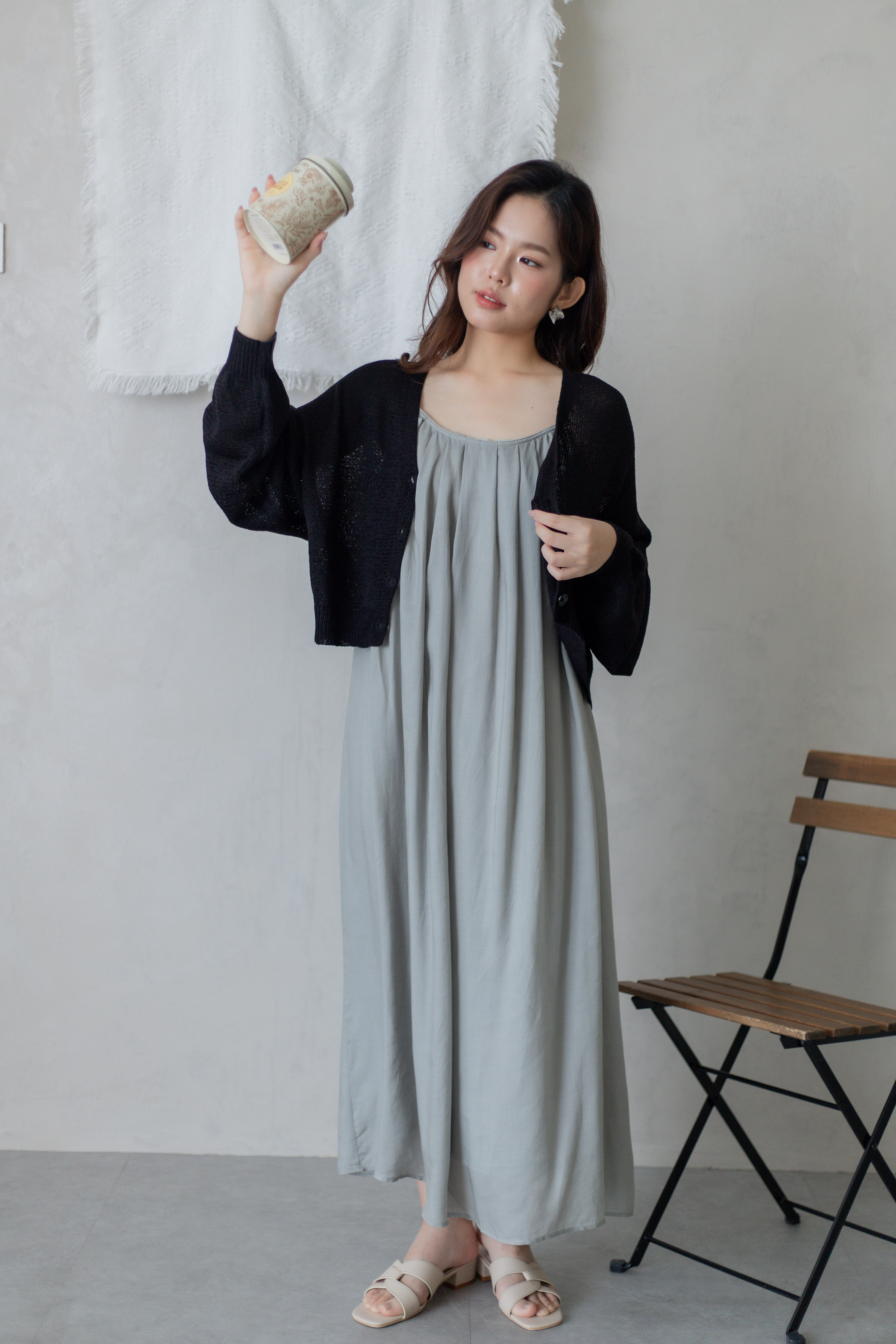 Lumoon Knit Cardigan Black-2762KLBLK