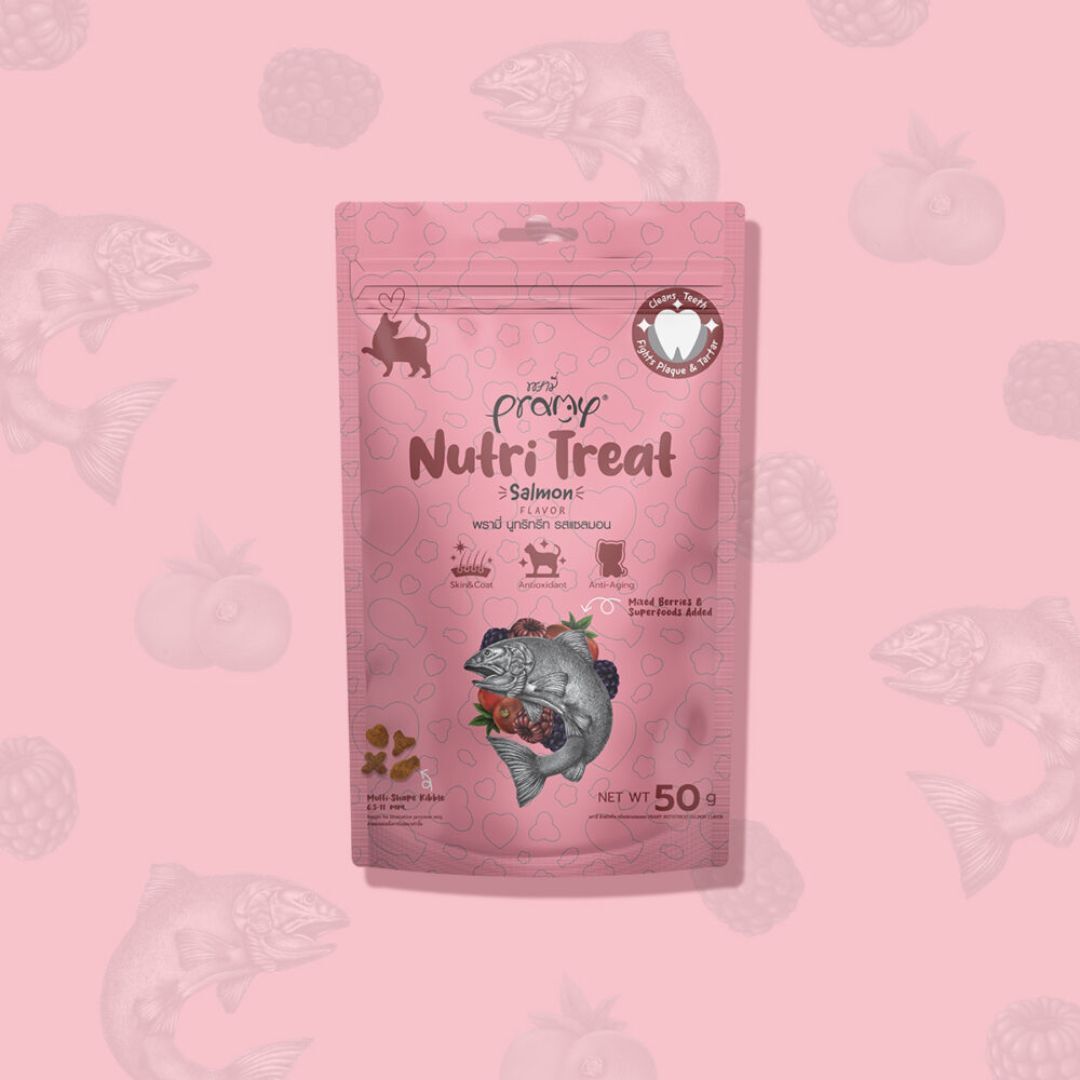 Pramy 潔齒點心 (雜莓 + 三文魚) 50g