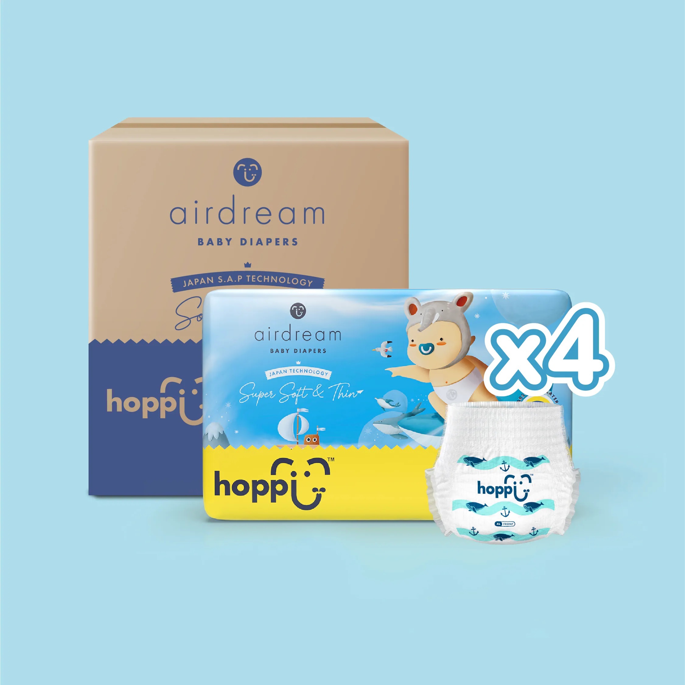 【Luxcare】Hoppi 超薄輕巧黏貼型 拉拉褲 箱購