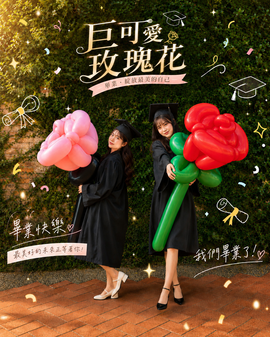 手折氣球丨巨可愛玫瑰花