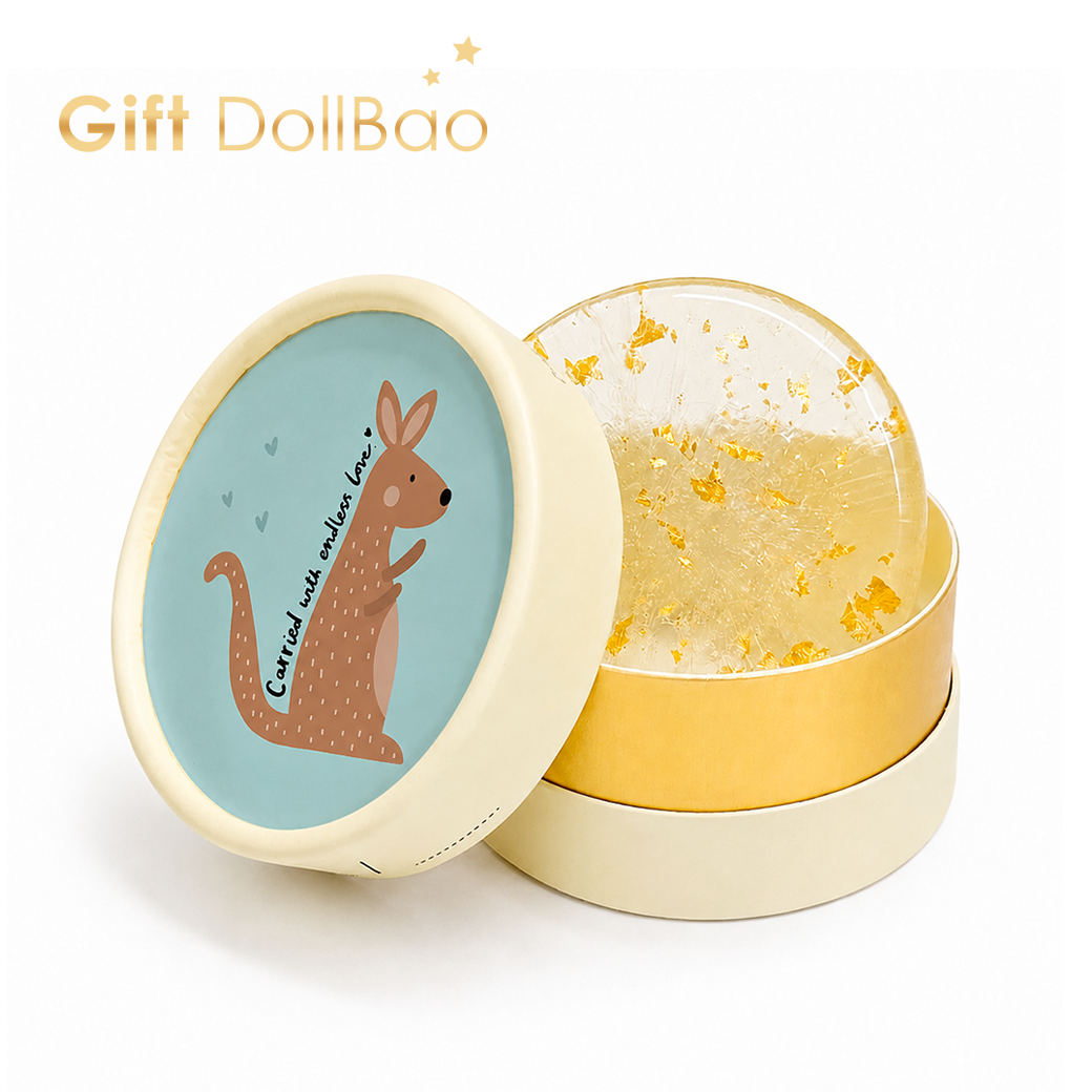 Gift DollBao  裝載無限愛的袋鼠 | 親子心情60%胺基酸潔膚皂(金箔紫草)