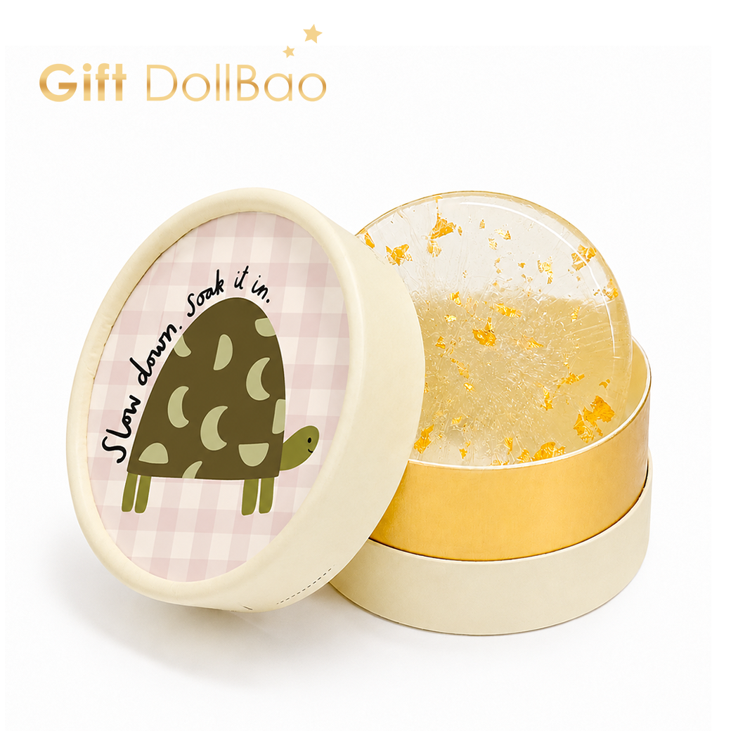 Gift DollBao 沈浸慢下來的烏龜｜親子心情60%胺基酸潔膚皂(金箔紫草)