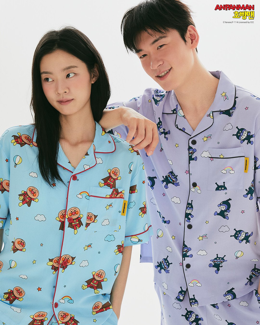 【預購】韓國SPAO 麵包超人聯名系列 睡衣套裝 上衣+褲子