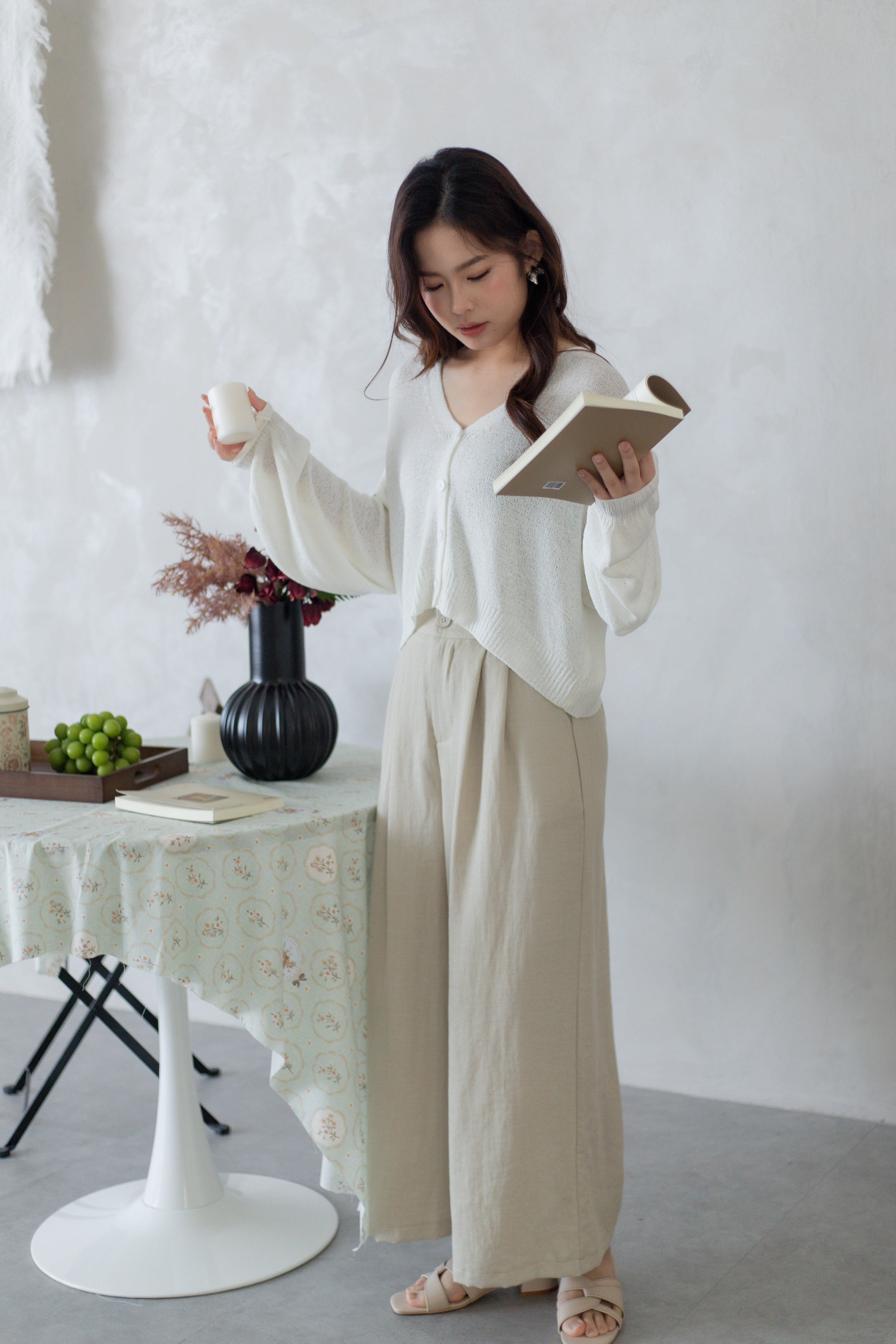 Lumoon Knit Cardigan White -2762KLWHI