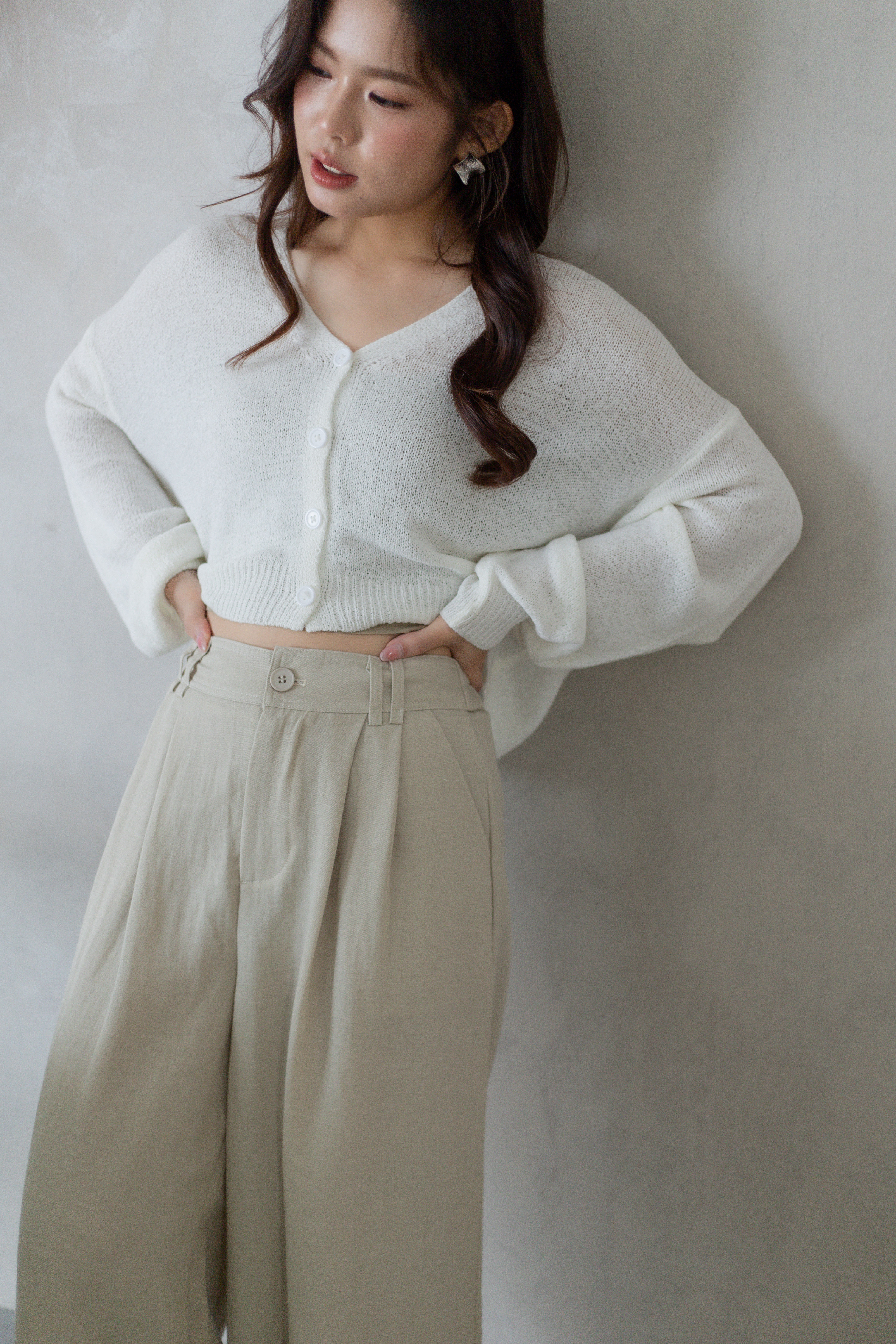 Lumoon Knit Cardigan White -2762KLWHI