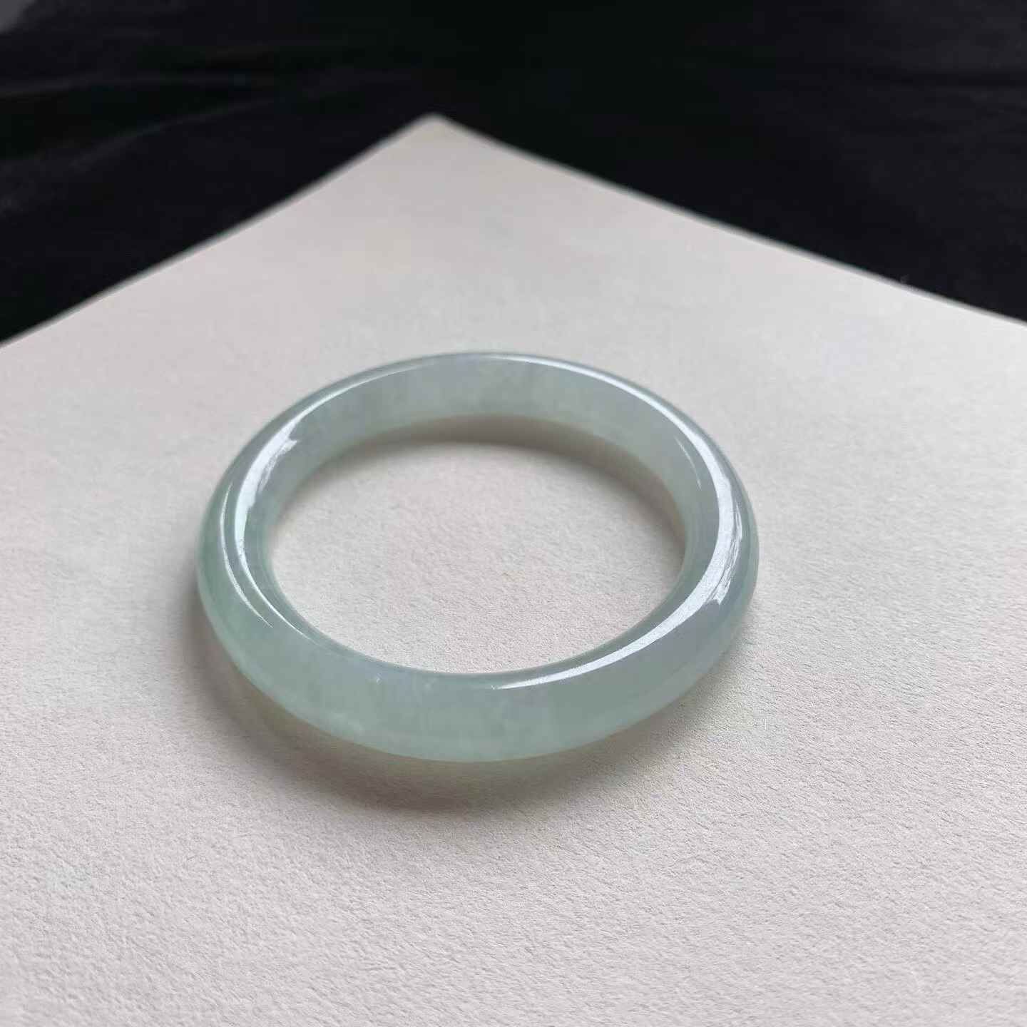 冰種晴綠翡翠圓條手鐲,天然翡翠A玉, 緬甸玉, Jade, Jadeite