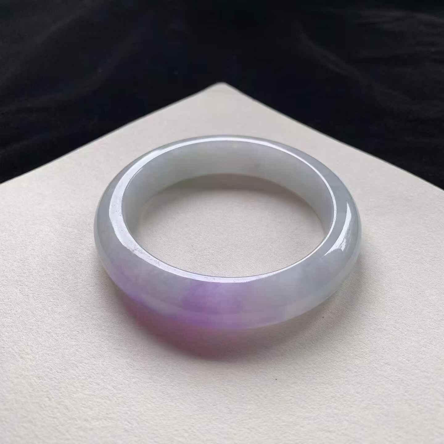 冰艷紫翡翠正圈手鐲,天然翡翠A玉, 緬甸玉, Jade, Jadeite