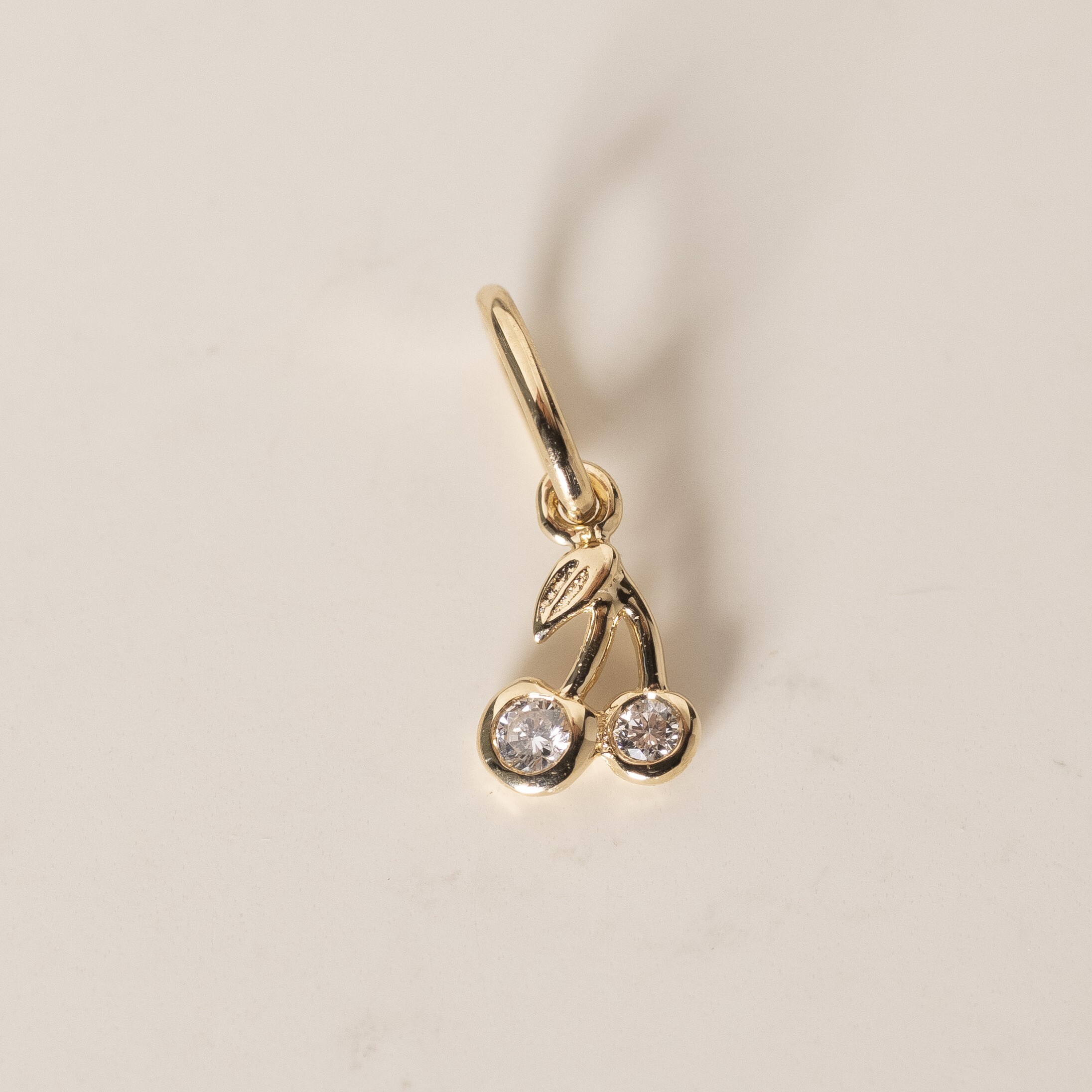 18K Cherry Diamond Charm