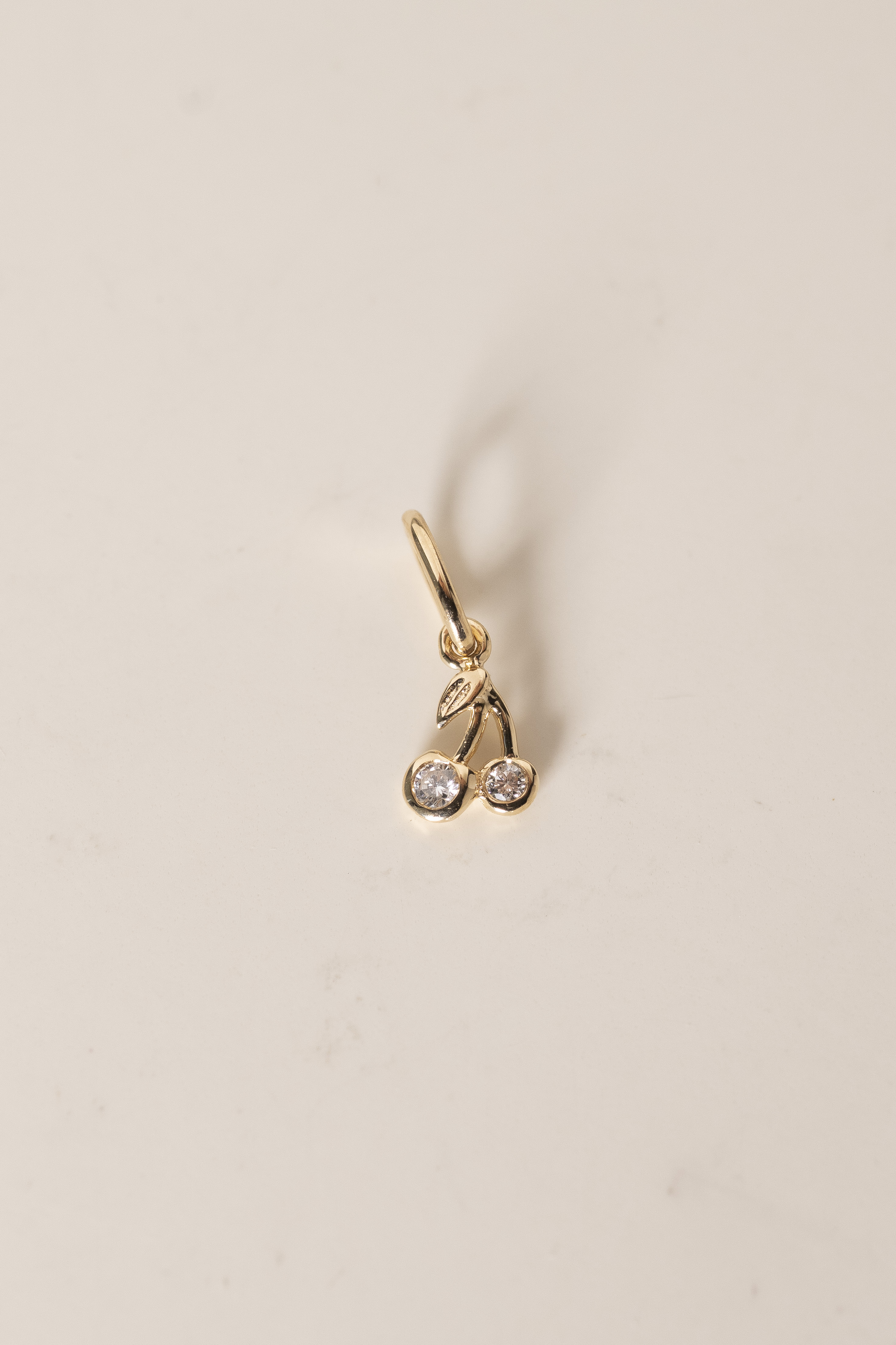 18K Cherry Diamond Charm