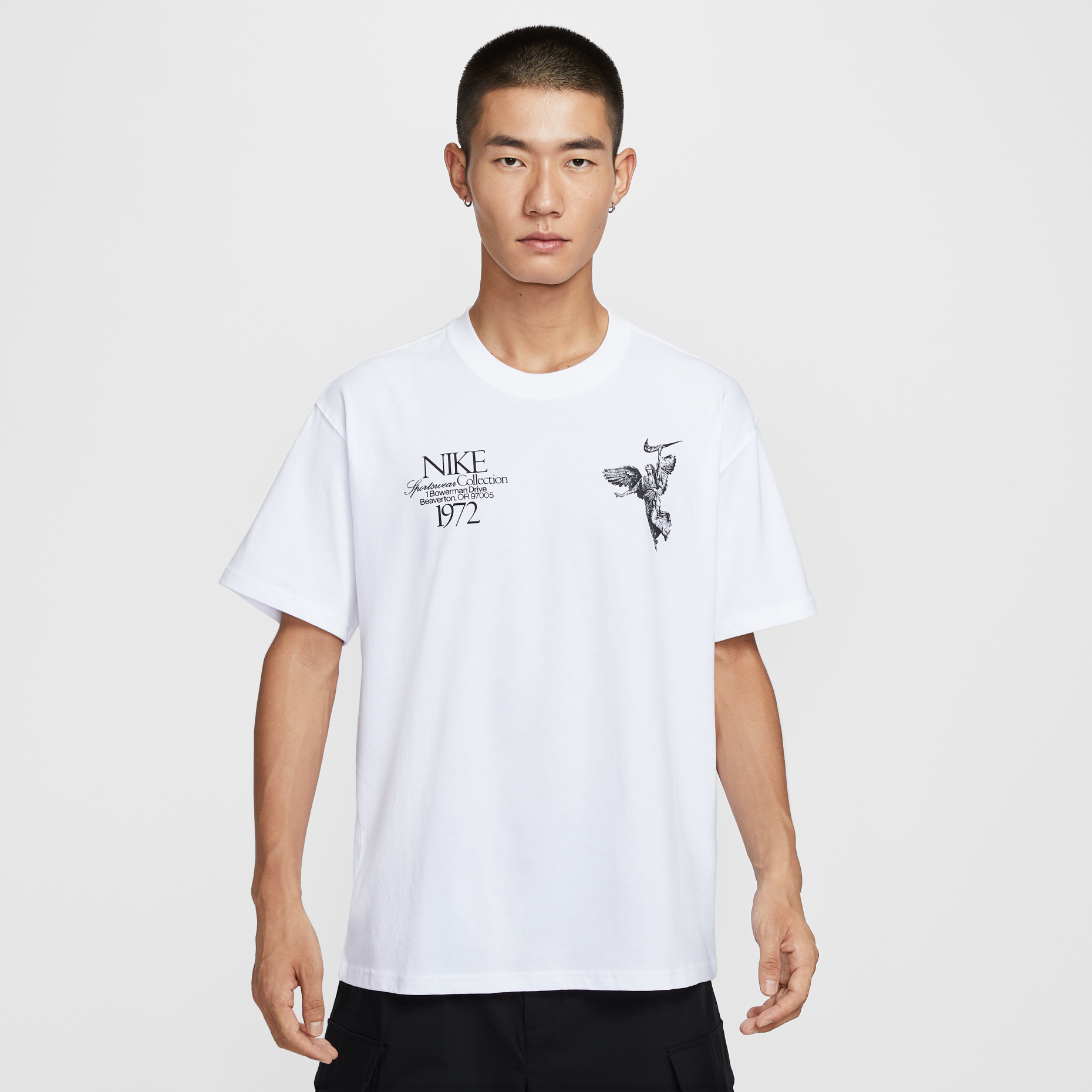 男款 NIKE SPORTSWEAR MAX90 TEE 白色 棕色 印花 勝利女神 寬鬆 休閒 短袖 短T【HV0168】NKTF