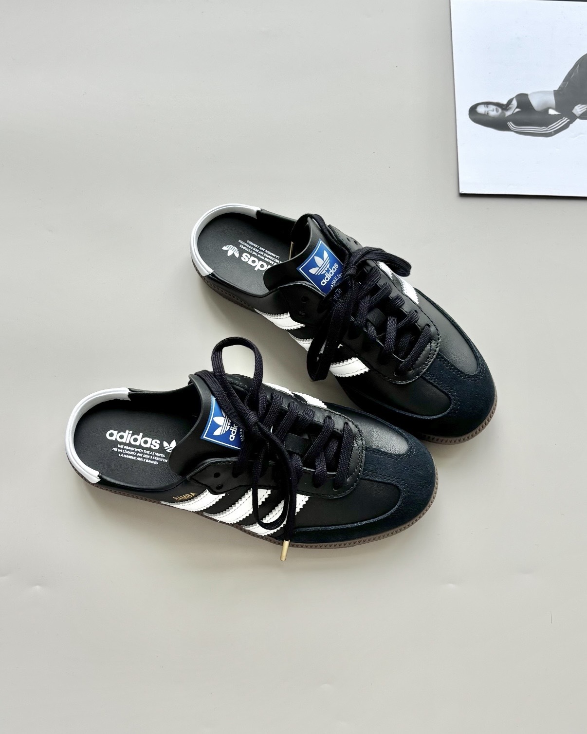 ADIDAS ORIGINAL SAMBA OG MULE 黑白 黑色 焦糖底 穆勒鞋 半拖鞋 懶人鞋 男女鞋 LB3815 / 預購