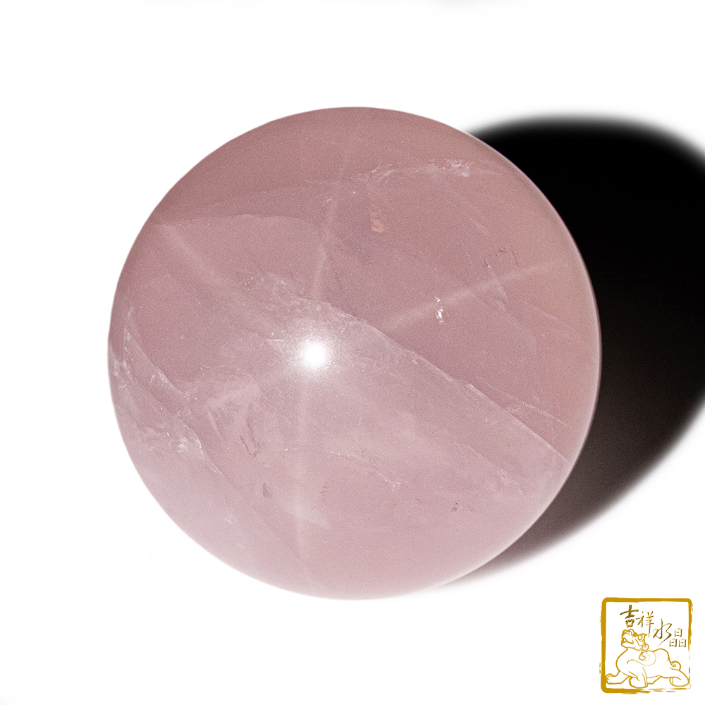 星光粉水晶球 6.8cm 桃花人緣