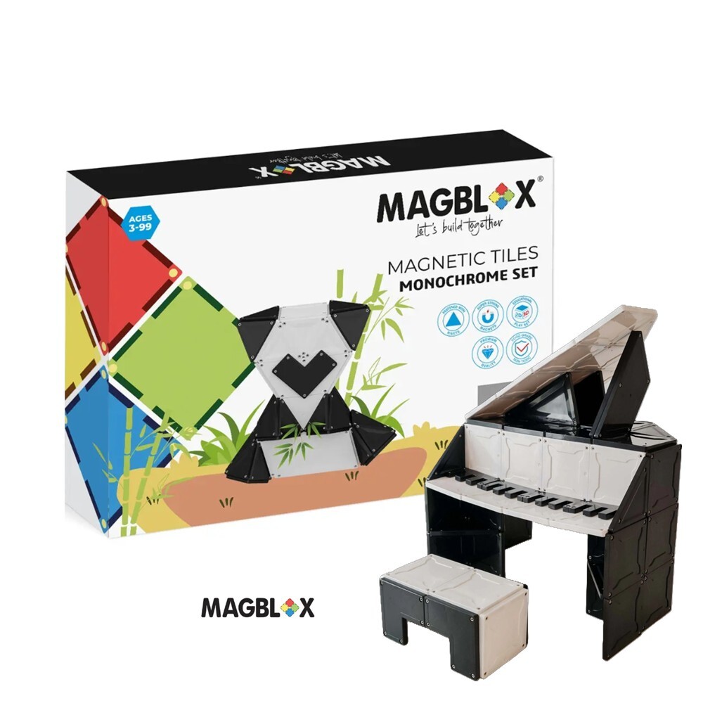 MAGBLOX® 美學磁力片 純粹黑白組 92 pcs