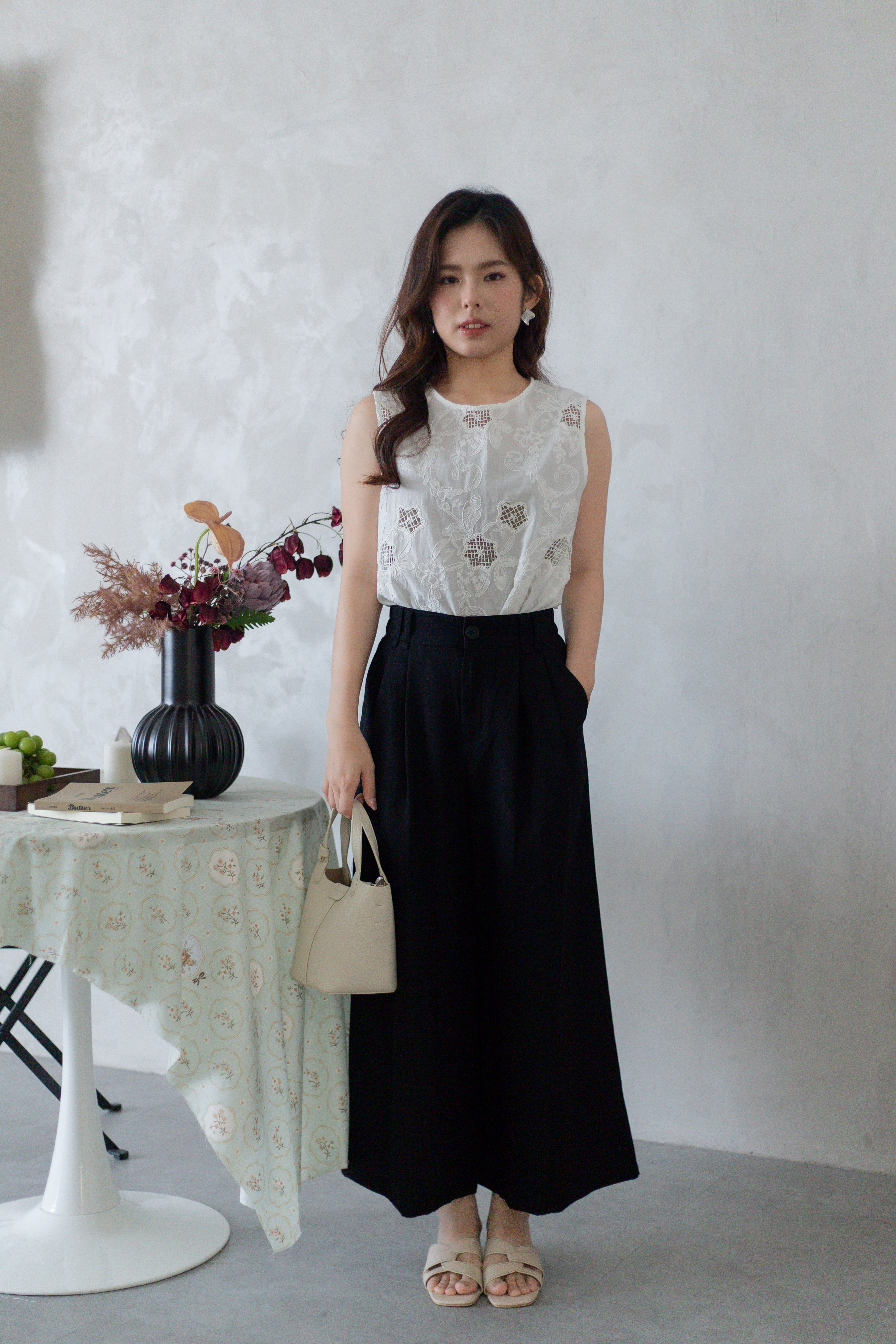 Velyn Linen Pants Black -2769PLBLK