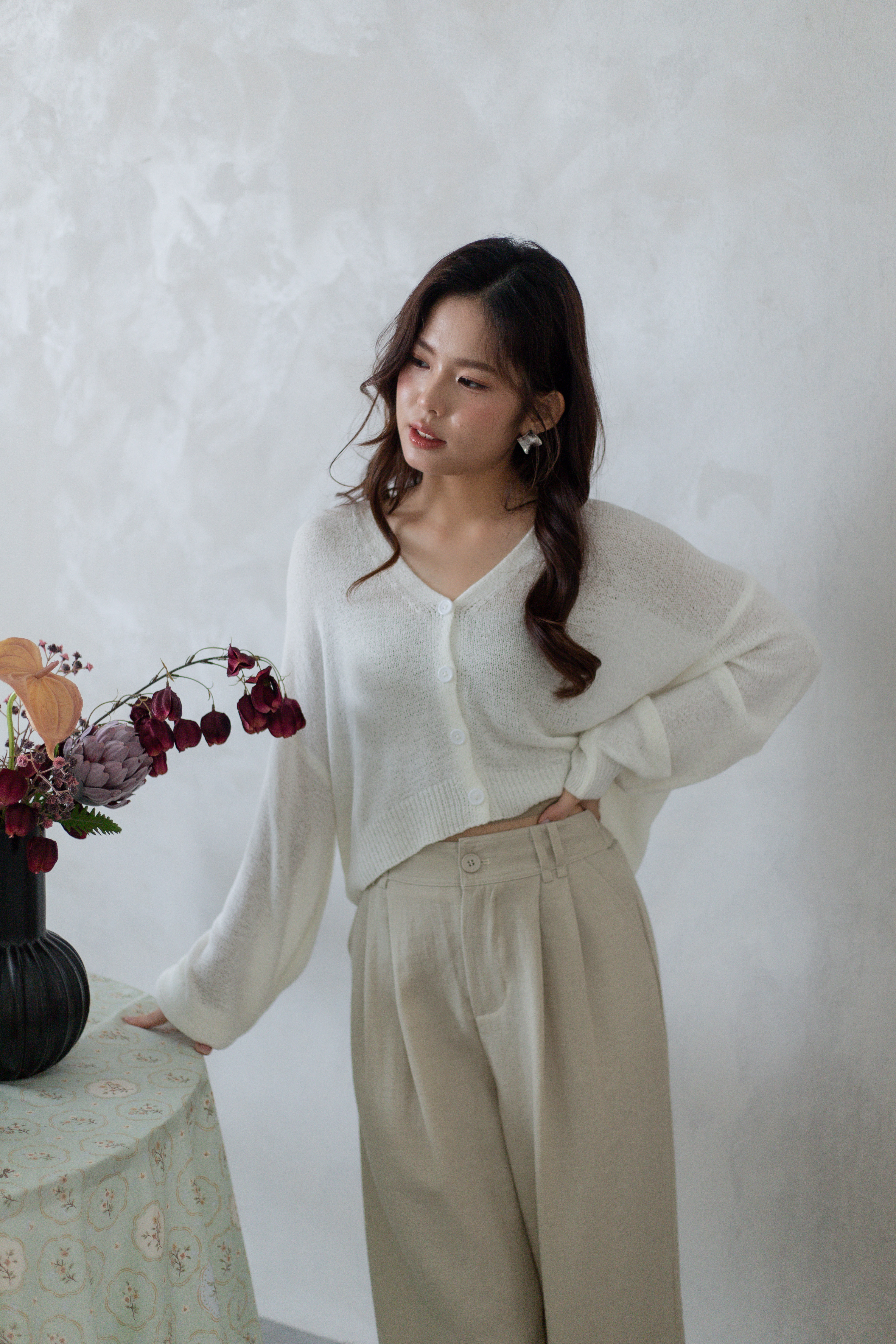 Velyn Linen Pants Khaki -2769PLKHA