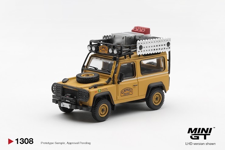 PO-$89 * MINI GT * 1:64 1308 Land Rover Defender 90 1985 Camel Trophy Borneo Team Brazil