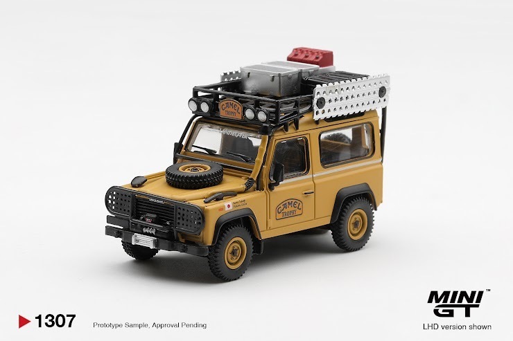 PO-$89 * MINI GT * 1:64 1307 Land Rover Defender 90 1985 Camel Trophy Borneo Team Japan