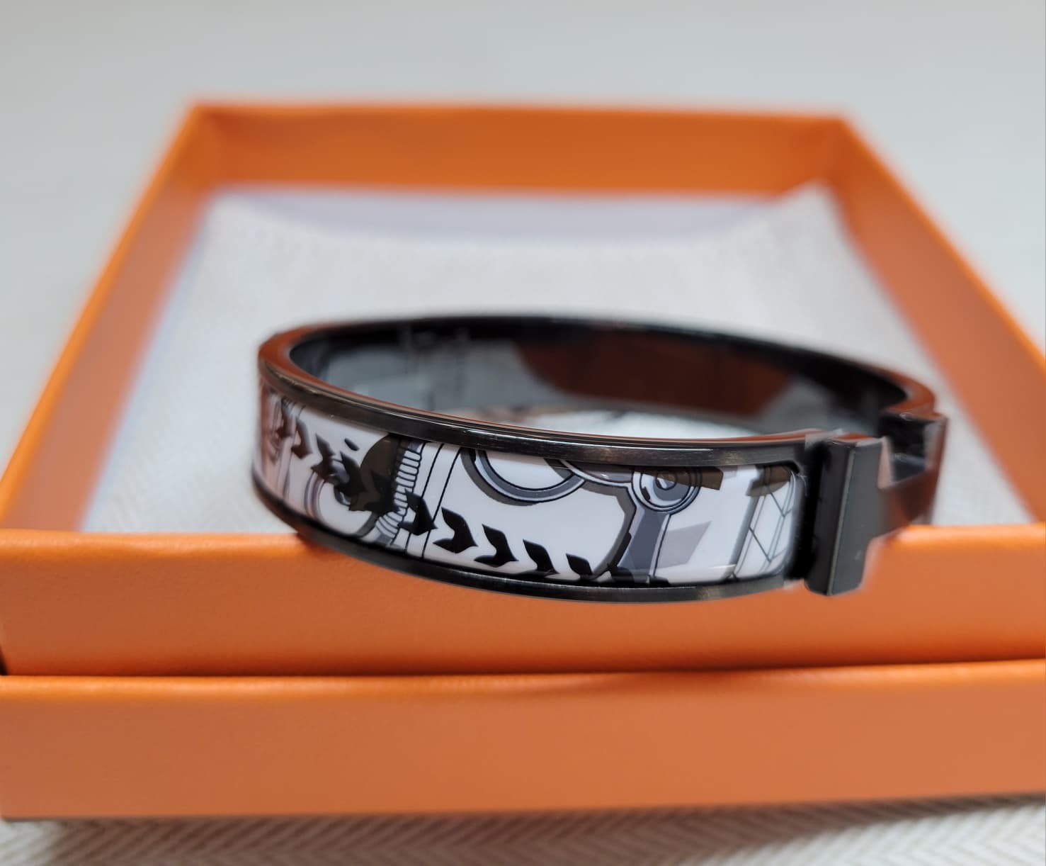 Hermes Clic HH  bracelet  panoplie eque SO BLACK T5 手鐲 磨砂黑銀