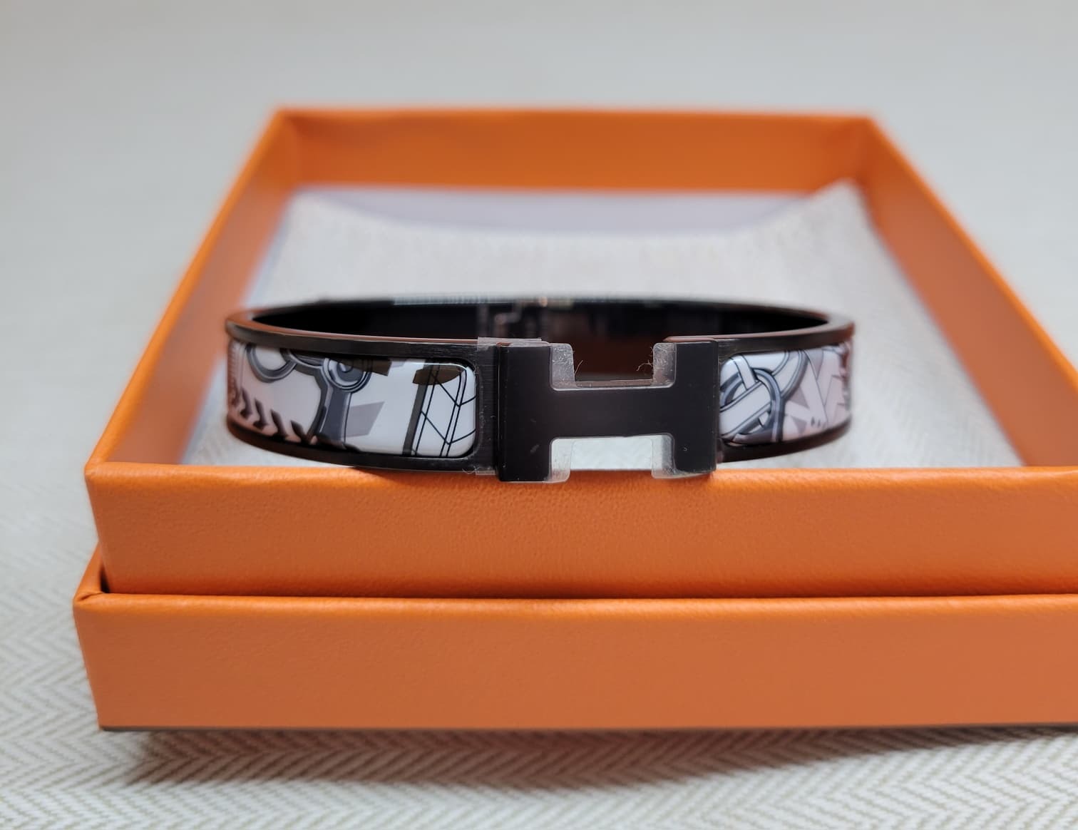 Hermes Clic HH  bracelet  panoplie eque SO BLACK T5 手鐲 磨砂黑銀