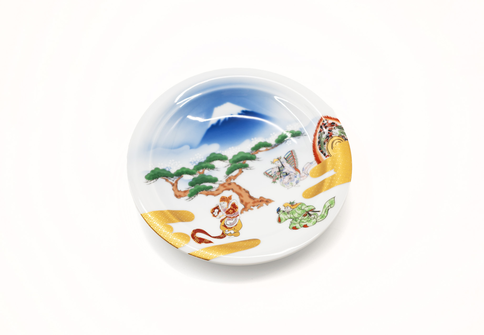深川製磁｜有田燒  令和初春雅之舞 餐盤 19 cm