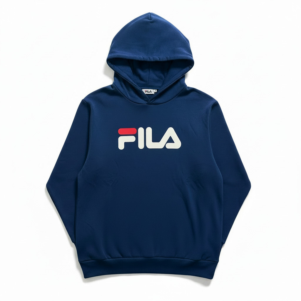 FILA 帽T 深藍 經典LOGO 長袖 連帽 上衣 男 1TEW7046BU