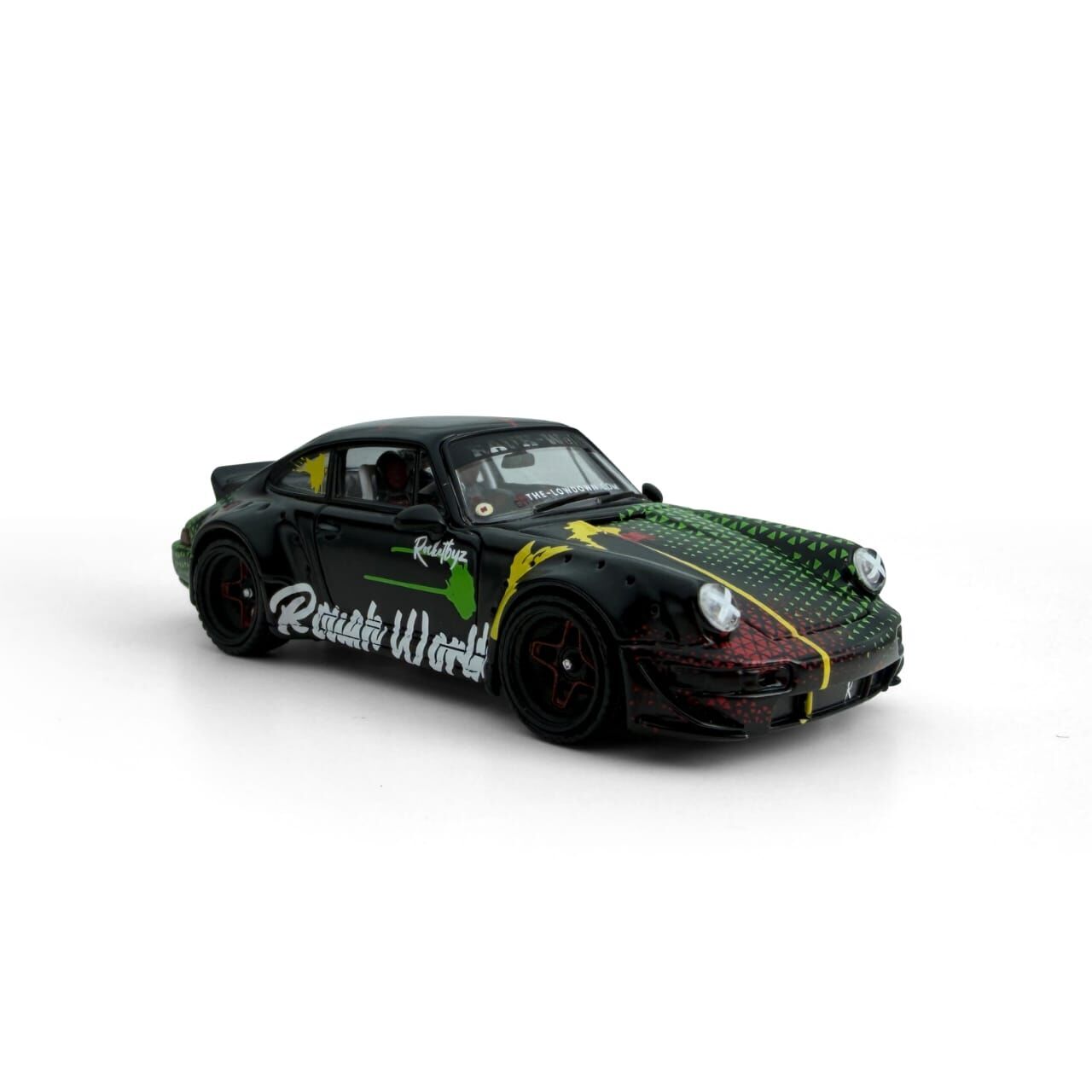 PO-$130 * MODELMODEL * 1:64 RWB964 GT WING BLACK GREEN KIMERA