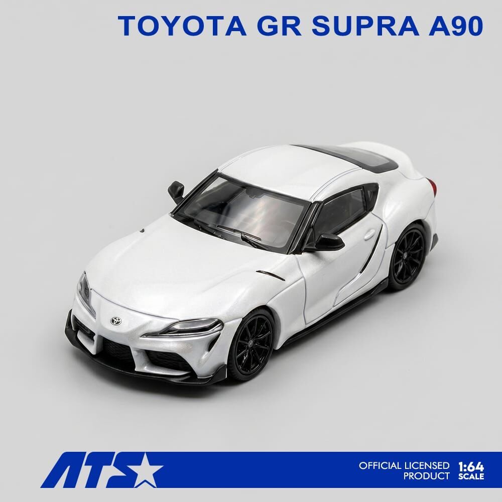 PO-$150 * ATS * 1:64 TOYOTA GR SUPRA WHITE ABSOLUTE ZERO