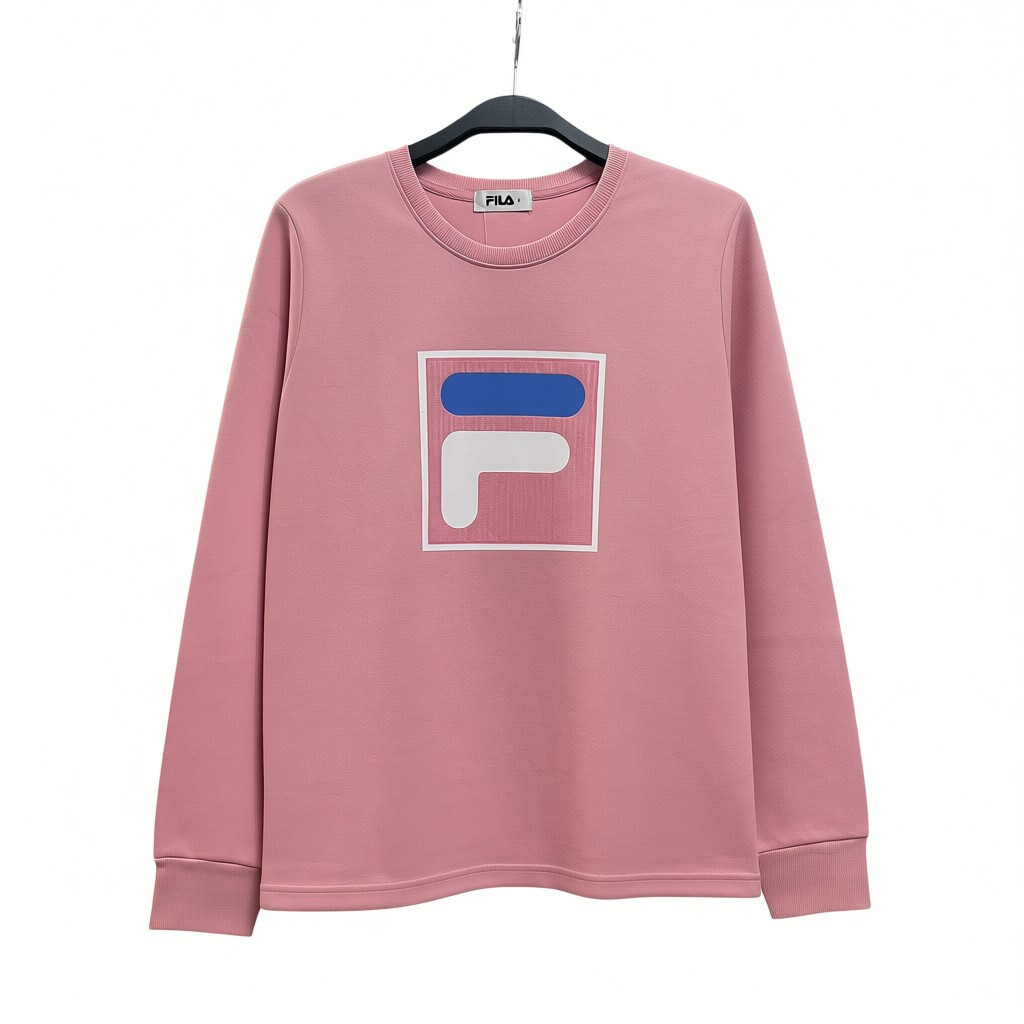 FILA 大學T 粉紅 大LOGO 圓領 長袖 上衣 女 5TEW7012PK