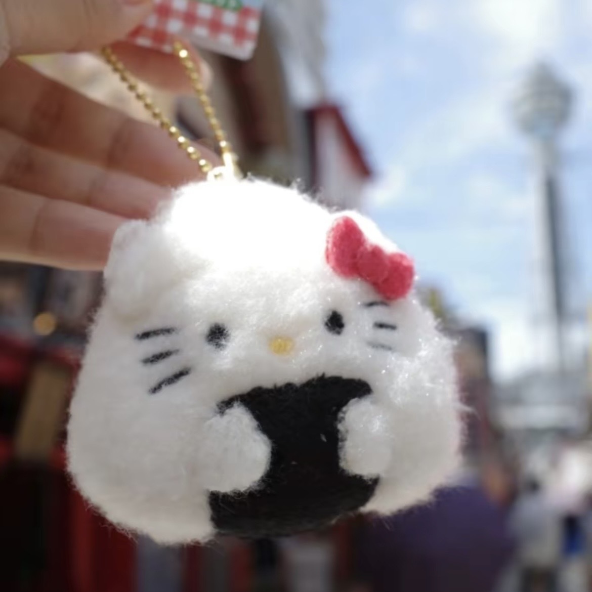 SANRIO 三麗鷗 飯糰 KITTY 凱蒂貓 食物造型 絨毛吊飾
