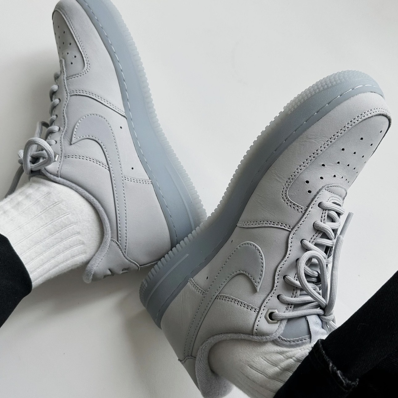 NIKE AIR FORCE 1 狼灰 果凍底 休閒鞋 男鞋 CJ9179-002