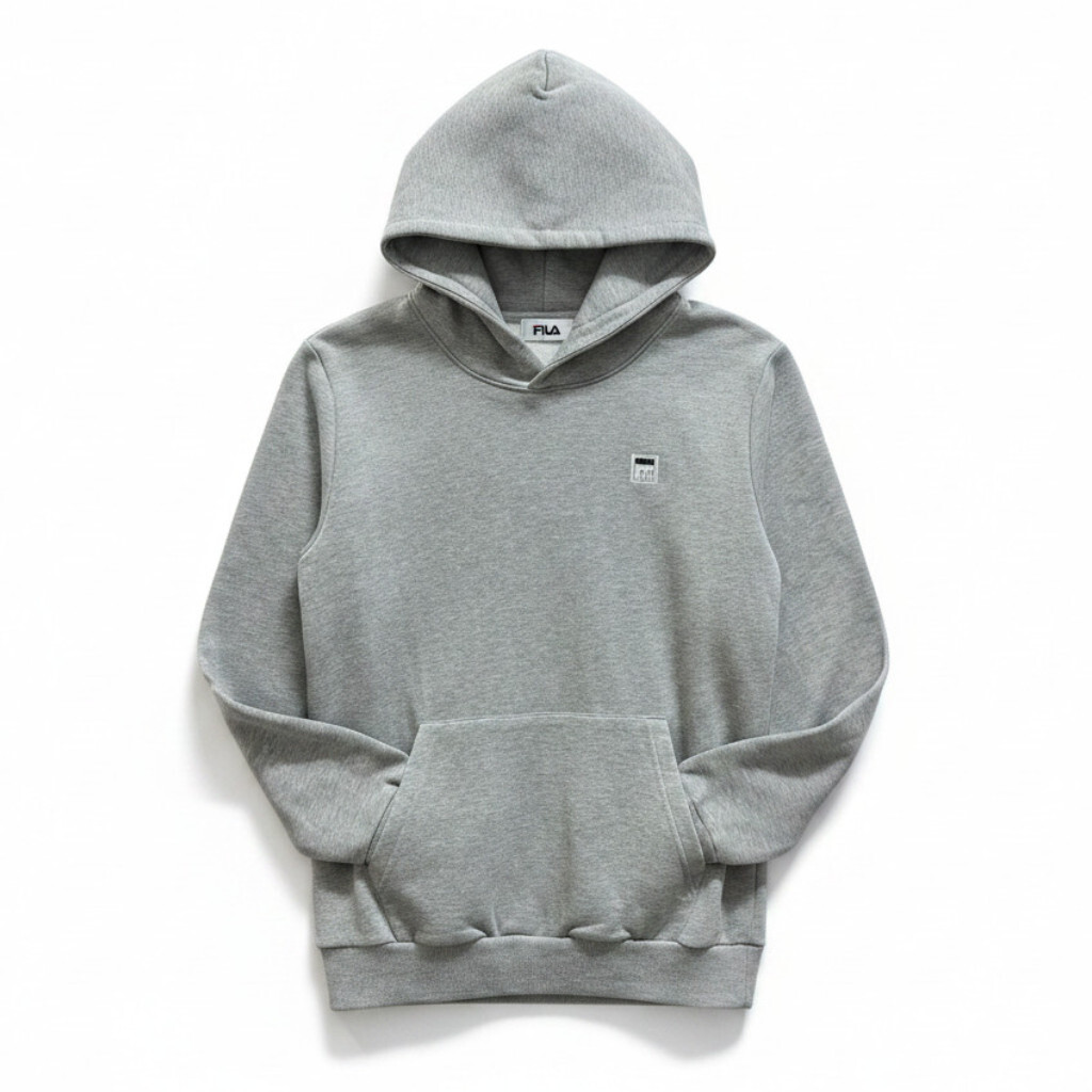 FILA 帽T 灰色 刺繡LOGO 長袖 連帽 上衣 女 5TEW7013MY