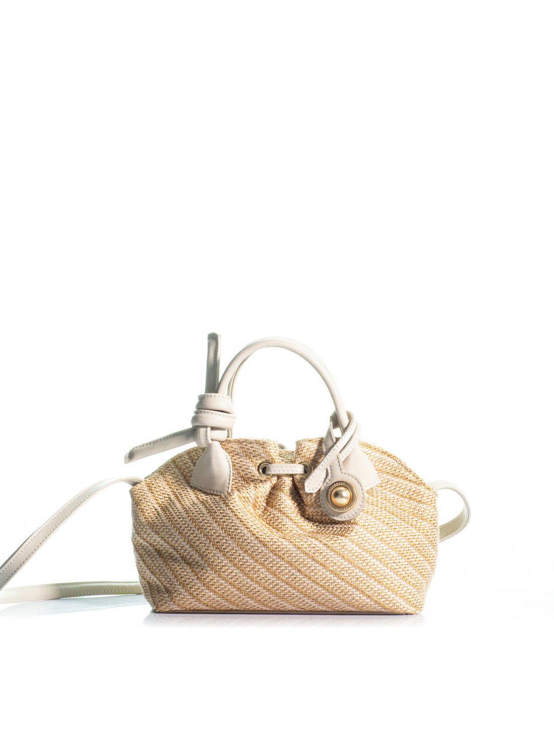 1KO0526-006 [KOORELOO] The Swan 2.0 Midi Medium Gold Raffia #190204.1.0703.16202 (EU)
