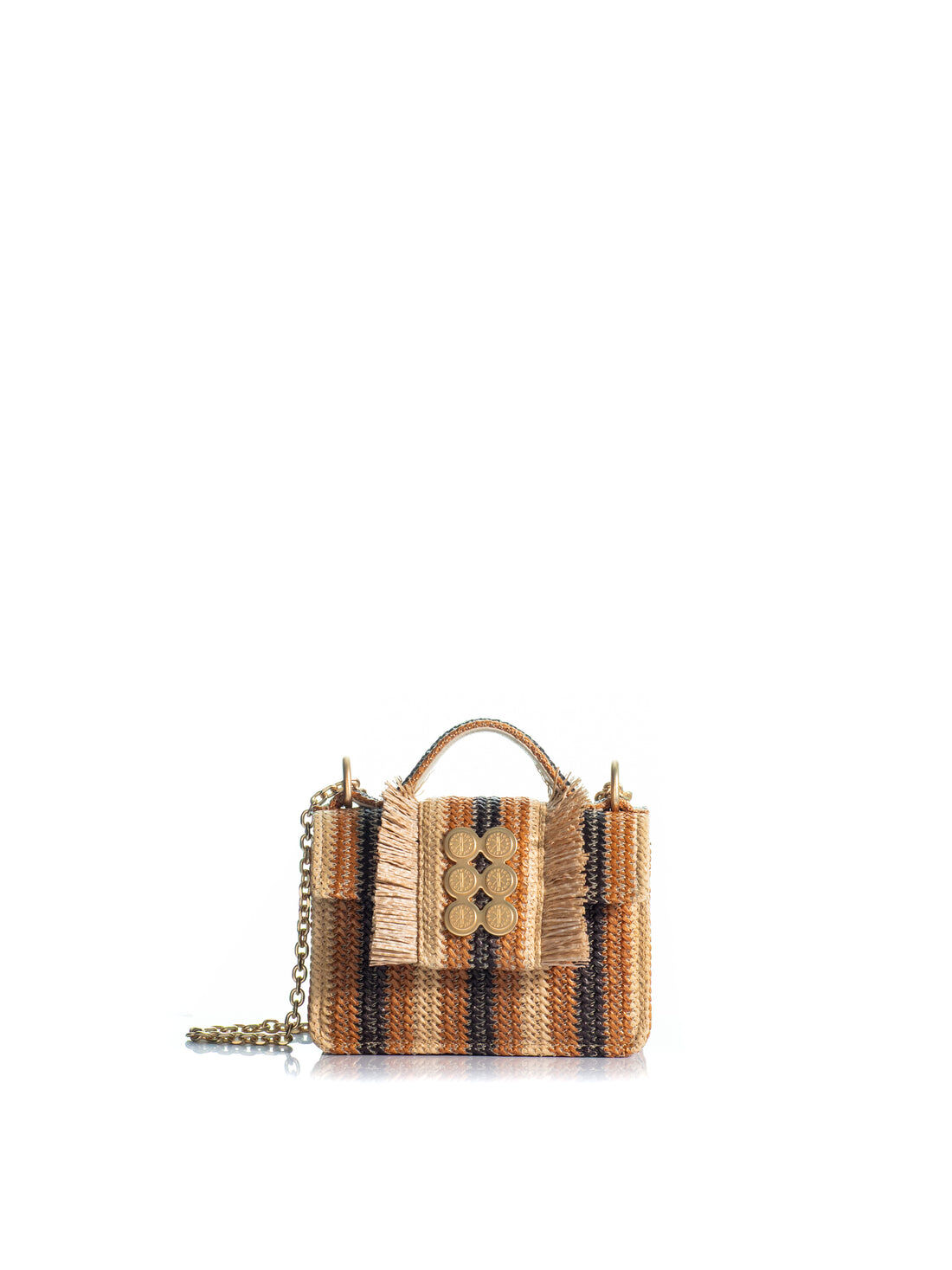 1KO0526-023 [KOORELOO] The New Yorker Petite Small Raffia Multi Natural (Col.11) #15202.1413.1603.1 (EU)