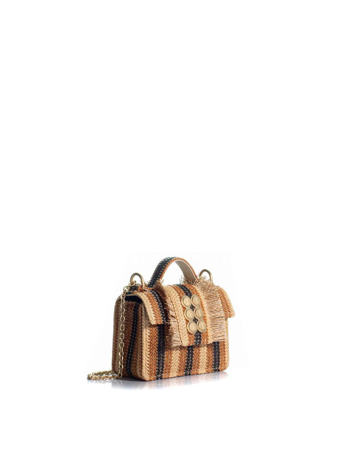 1KO0526-023 [KOORELOO] The New Yorker Petite Small Raffia Multi Natural (Col.11) #15202.1413.1603.1 (EU)