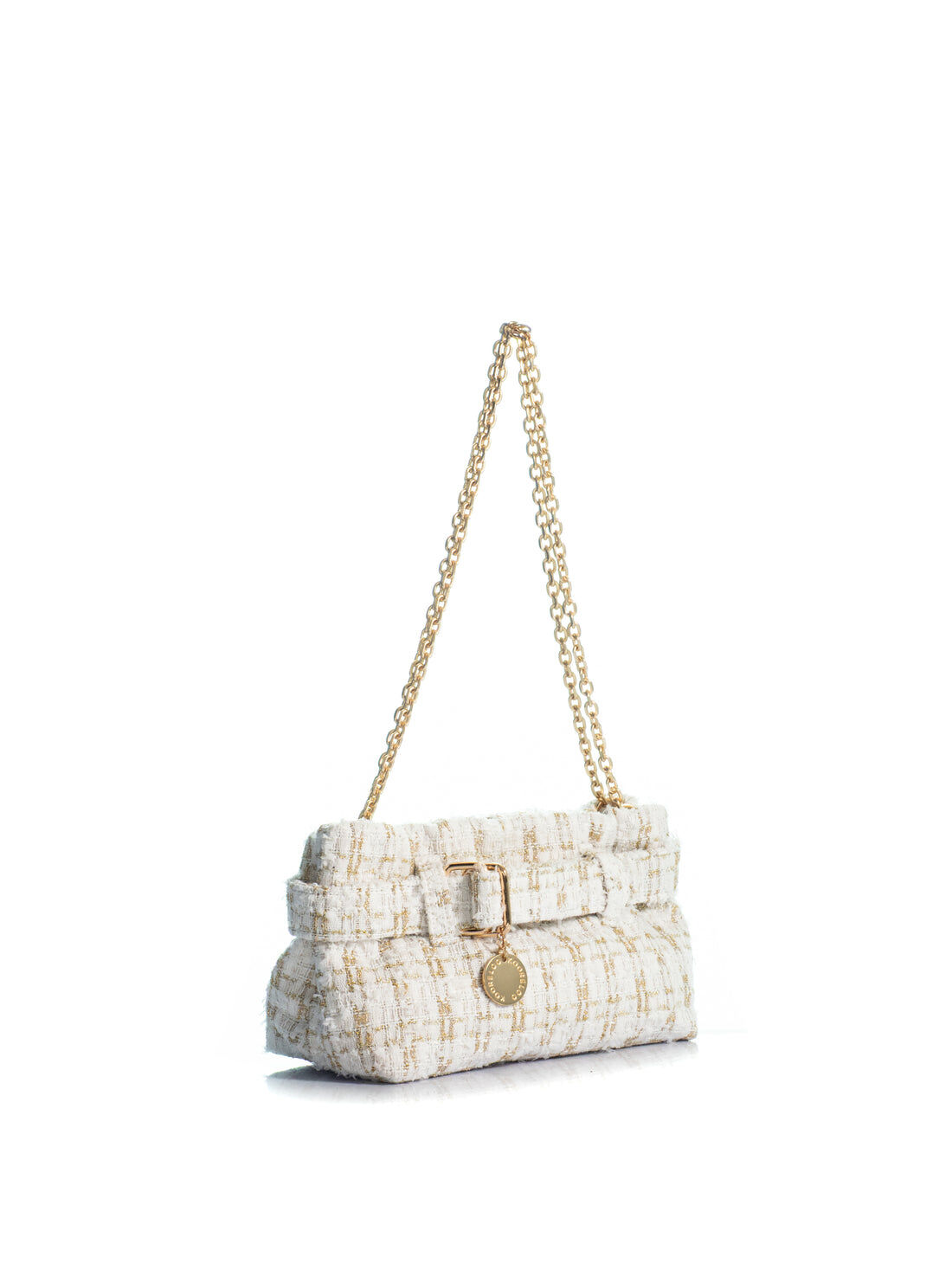 1KO0526-026 [KOORELOO] The Pepper Allongee Small White/Gold Tweed #160204.3.3301.16202 (EU)