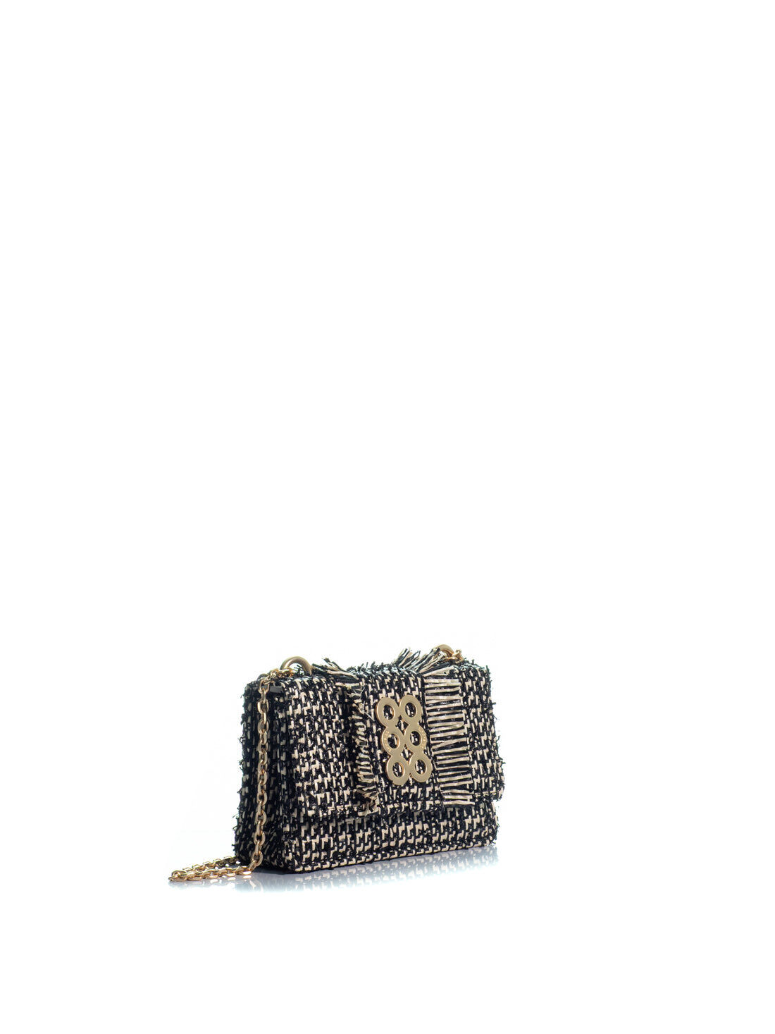 1KO0526-036 [KOORELOO] The Lucerne Mini Small Black & White Raffia #120102.1.2403.16202 (EU)