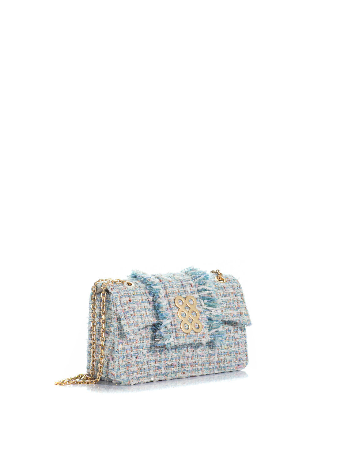 1KO0526-035 [KOORELOO] The New Yorker Soho 2.0 Medium Multi Blue Tweed #140108.1.3001.16202 (EU)
