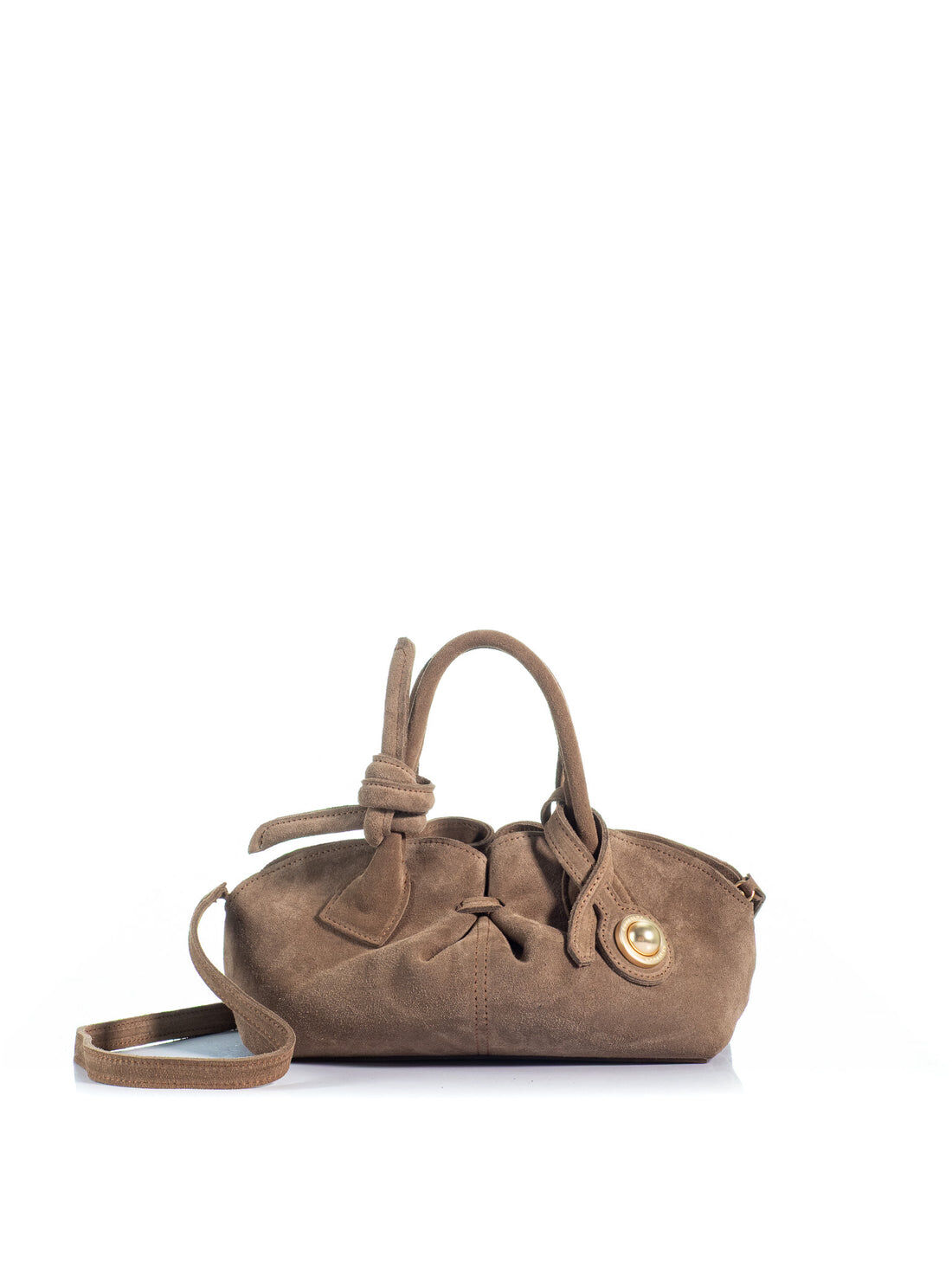 1KO0526-059 [KOORELOO] The Swan 2.0 Mini Small Brown Suede (With Strap)  #35202.1923.1217.1 (EU)