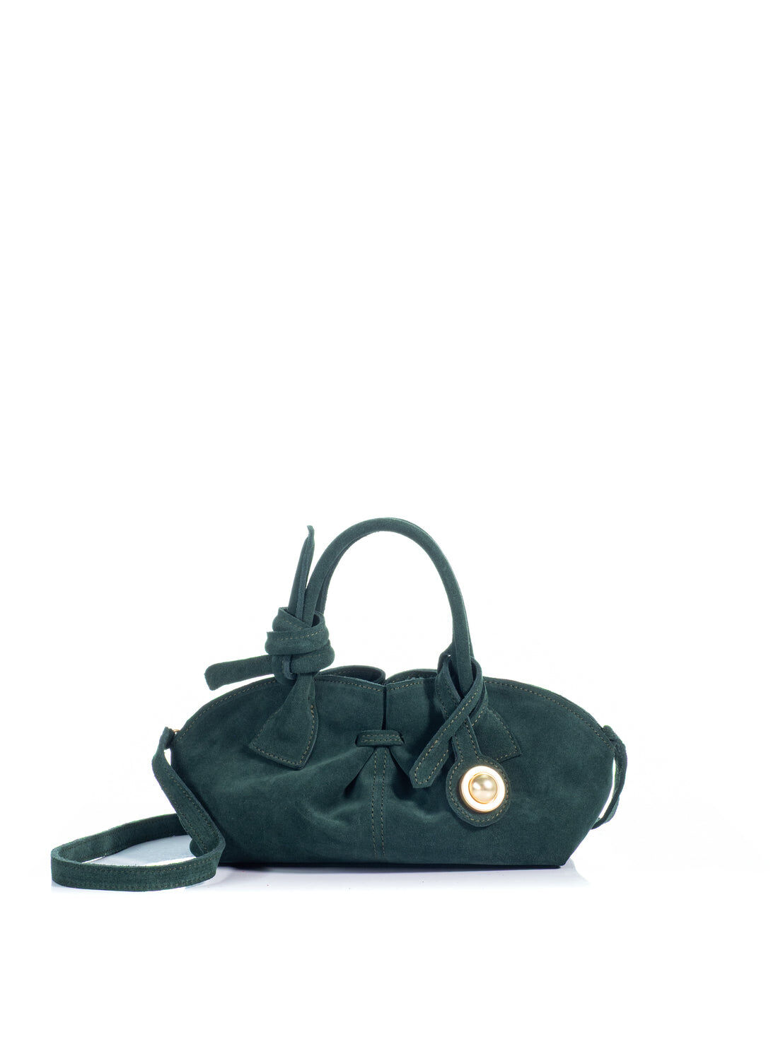 1KO0526-060 [KOORELOO] The Swan 2.0 Mini Small Green Suede (With Strap)  #190207.1.0626.35202 (EU)
