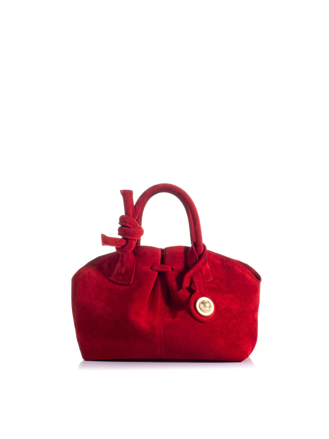 1KO0526-057 [KOORELOO] The Swan 2.0 Midi Medium Red Suede (With Strap) #35202.1924.0217.1 (EU)