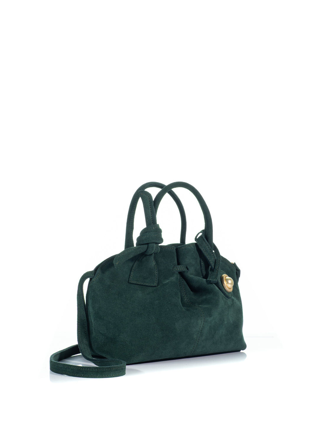 1KO0526-061 [KOORELOO] The Swan 2.0 Midi Medium Green Suede (With Strap)  #190204.1.0626.35202 (EU)