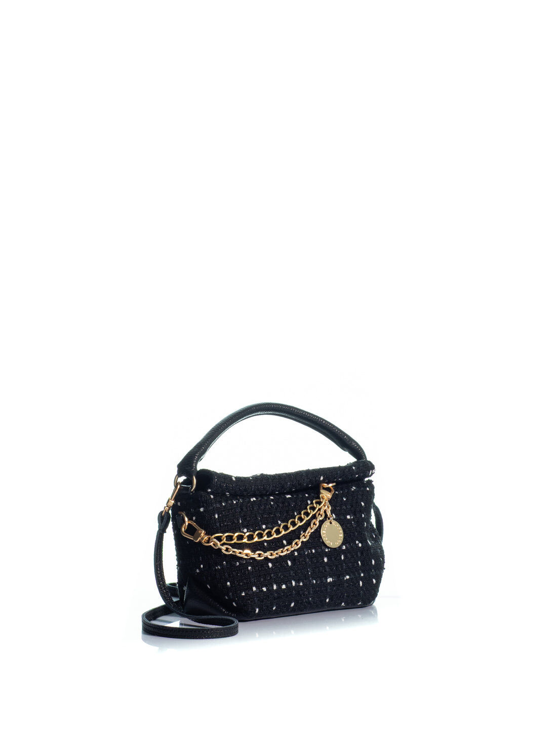 1KO0526-066 [KOORELOO] The Kyoto 2.0 Midi Medium Black Speckled Tweed (With Strap) #110103.2.2401.35202 (EU)