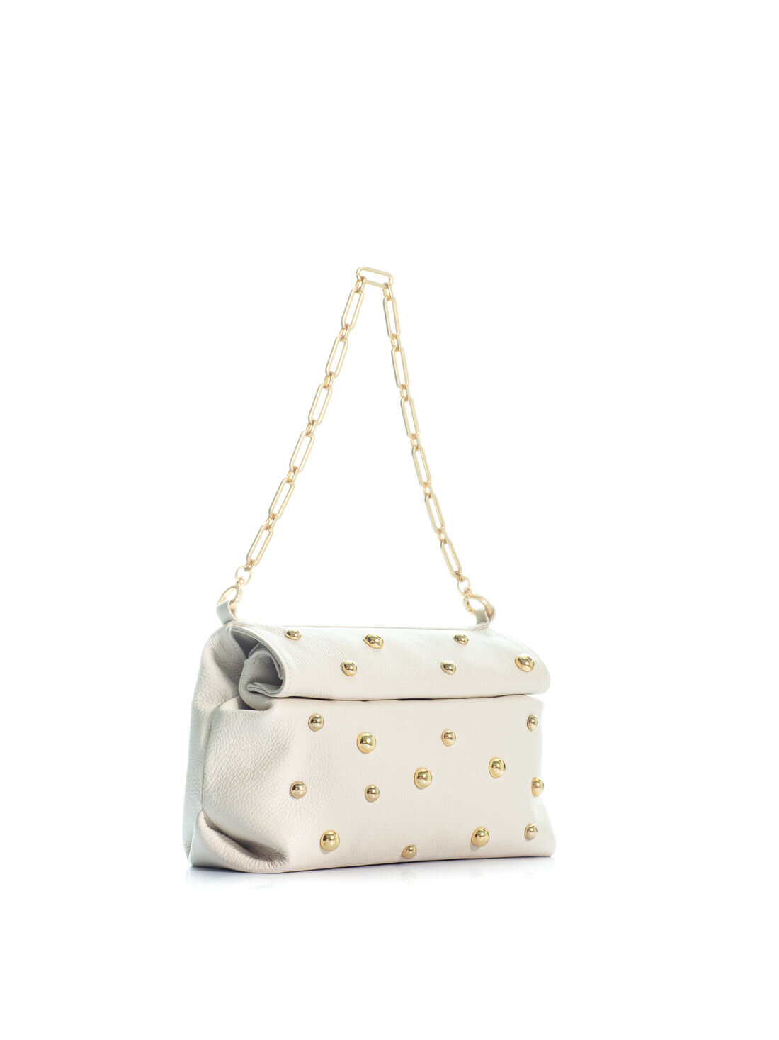 1KO0526-092 [KOORELOO] The Kyoto Medium Ivory Leather (With Studs) #44202.8001.3800 (EU)