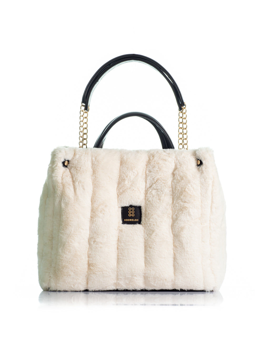 1KO0526-151 [KOORELOO] The Milano Large  White Quilted Eco-Fur #43202.1000.100 (EU)