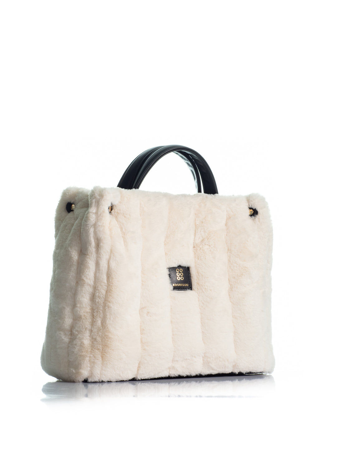 1KO0526-151 [KOORELOO] The Milano Large  White Quilted Eco-Fur #43202.1000.100 (EU)
